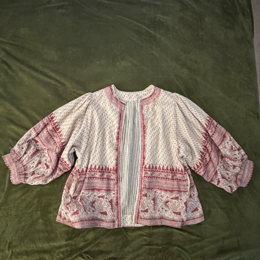 Maje Jacket in Terracotta and Cream